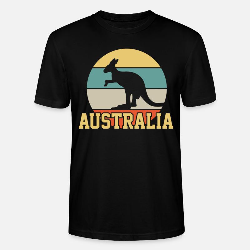 Australie - T-shirt bio CRAFTER Stanley Stella Unisexe - noir