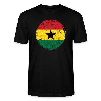 Ghana - T-shirt bio CRAFTER Stanley Stella Unisexe - noir - Devant - Alina (178cm) & Michal (187cm)