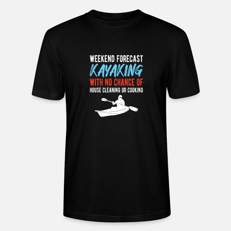 KAYAKING: Kayaking Forecast - Stanley/Stella CRAFTER Unisex Organic T-Shirt - black