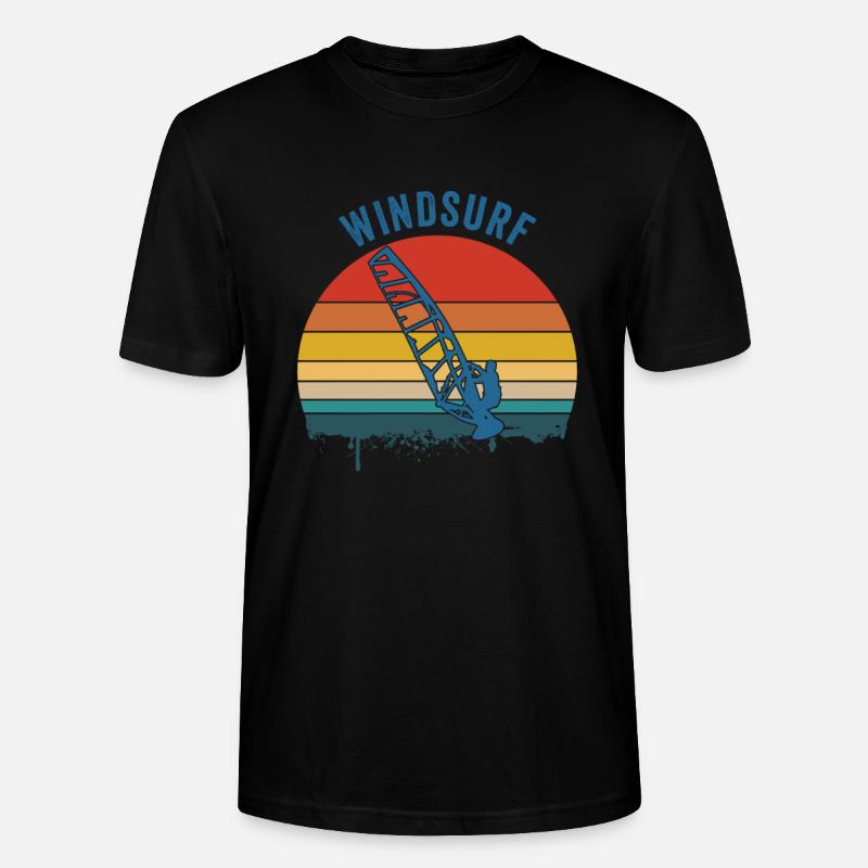 Windsurfen Windsurfen - Stanley/Stella Unisex Bio-T-Shirt CRAFTER - Schwarz