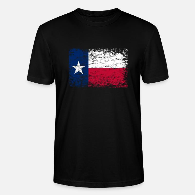 Texas USA drapeau drapeau - T-shirt bio CRAFTER Stanley Stella Unisexe - noir