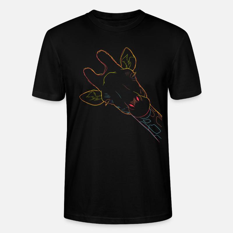 Giraffe - Stanley/Stella Unisex Bio-T-Shirt CRAFTER - Schwarz