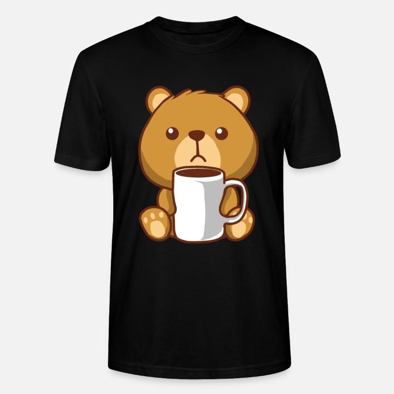 Braunbär Bär Kaffee Bärchen - Stanley/Stella Unisex Bio-T-Shirt CRAFTER - Schwarz