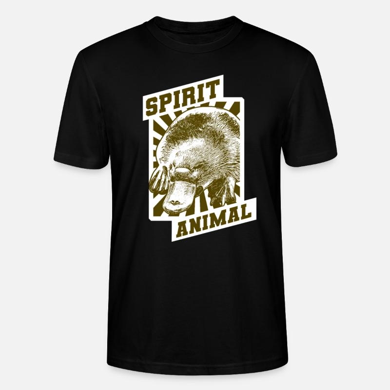 Retro Schnabeltier Geschenk - Stanley/Stella Unisex Bio-T-Shirt CRAFTER - Schwarz
