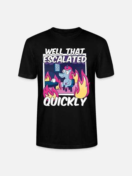 Se kiihtyi nopeasti meme yksisarvinen hauska - Stanley/Stella CRAFTER unisex luomu-t-paita - musta