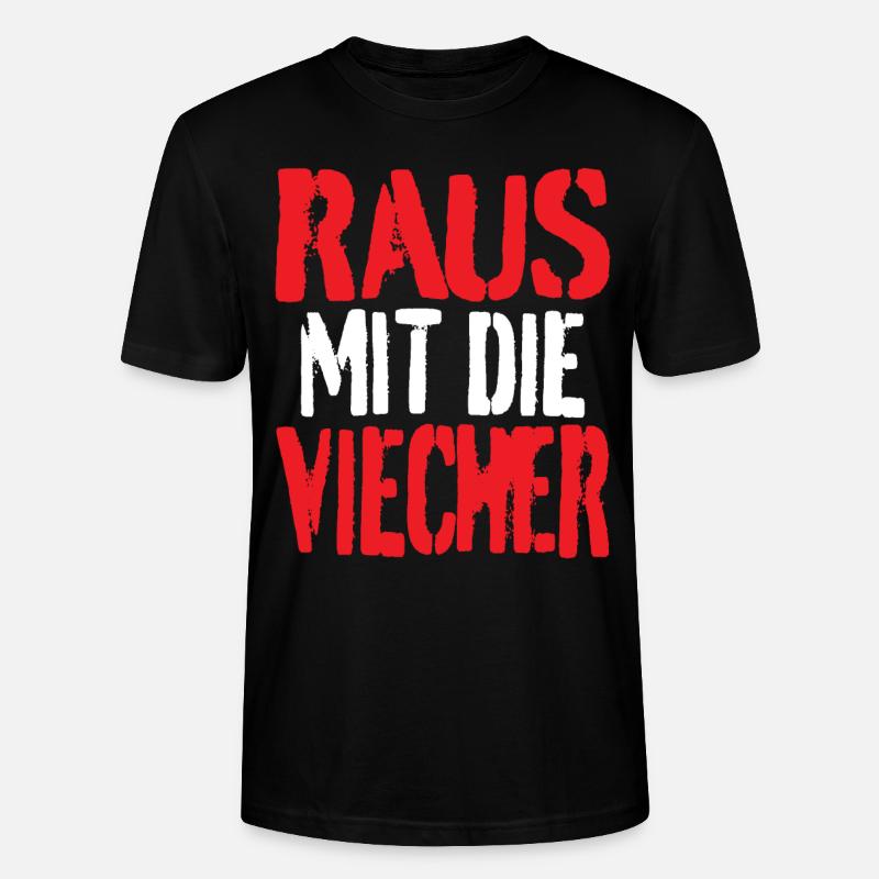 Raus mit die Viecher - Stanley/Stella Unisex Bio-T-Shirt CRAFTER - Schwarz