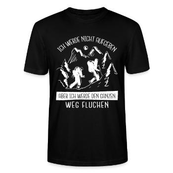 Wanderer Wanderung Berge - Stanley/Stella Unisex Bio-T-Shirt CRAFTER - Schwarz - Vorne - Alina (178cm) & Michal (187cm)