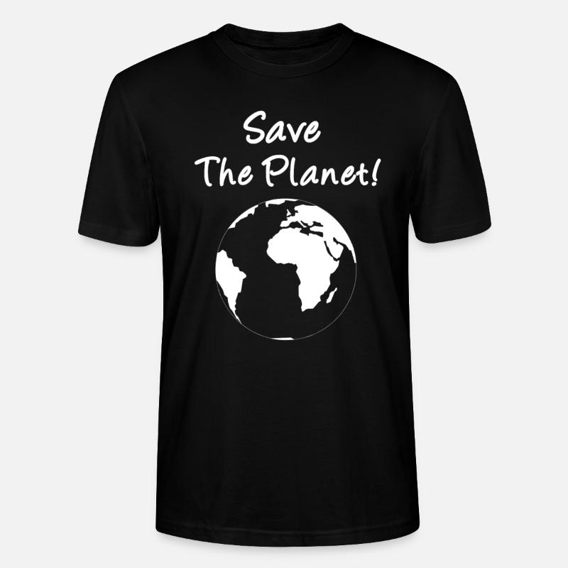 Save The Planet! - Stanley/Stella Unisex Bio-T-Shirt CRAFTER - Schwarz
