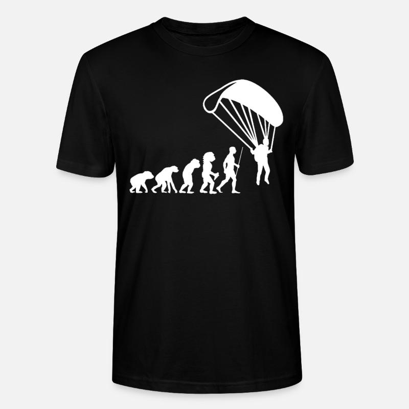 Parachutiste Skydive Evolution - T-shirt bio CRAFTER Stanley Stella Unisexe - noir