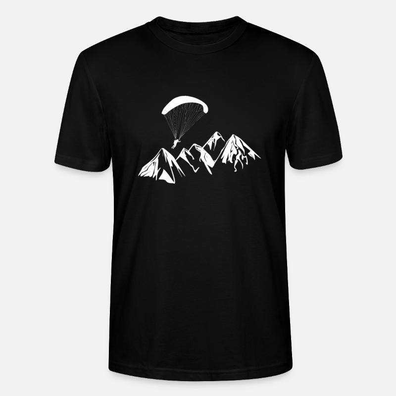 Paragliding Berge - Stanley/Stella Unisex Bio-T-Shirt CRAFTER - Schwarz