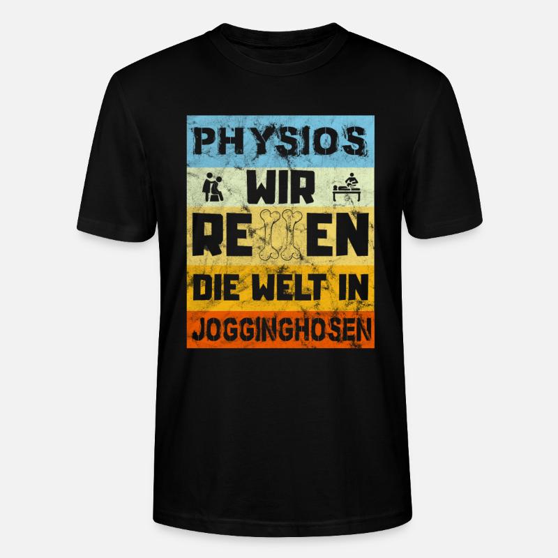 Physiotherapeut Geschenk - Stanley/Stella Unisex Bio-T-Shirt CRAFTER - Schwarz
