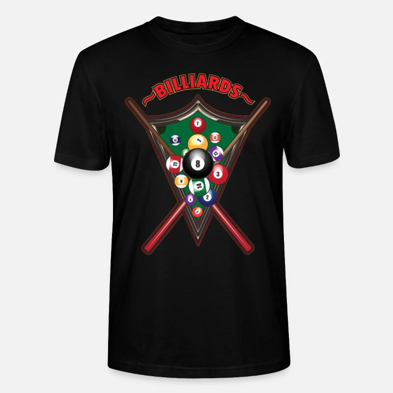 Billiard - Stanley/Stella Unisex Bio-T-Shirt CRAFTER - Schwarz