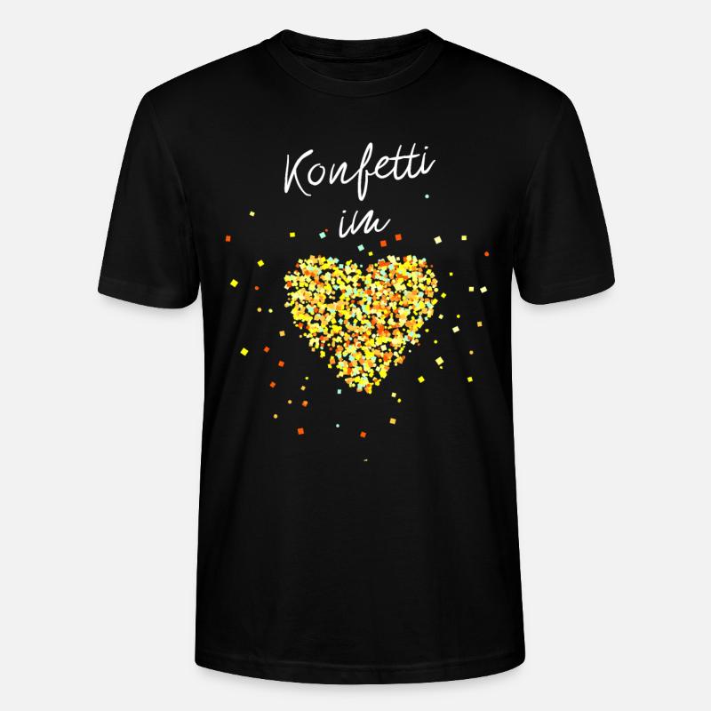 Konfetti im Herzen - Stanley/Stella Unisex Bio-T-Shirt CRAFTER - Schwarz
