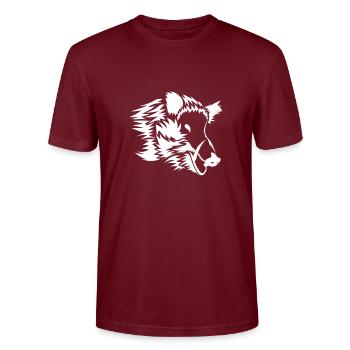 Wildschwein - Stanley/Stella Unisex Bio-T-Shirt CRAFTER - Burgunderrot - Vorne - Alina (178cm) & Michal (187cm)