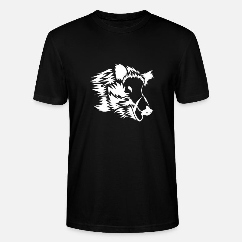 Dzik - Ekologiczna koszulka typu unisex Stanley/Stella CRAFTER - czarny