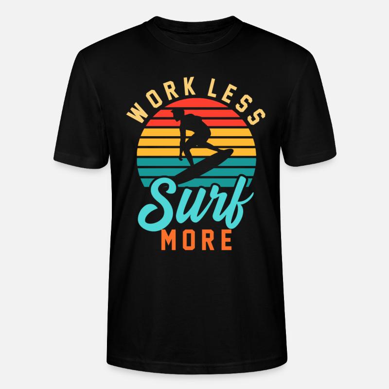 Planche de surf d'été - T-shirt bio CRAFTER Stanley Stella Unisexe - noir
