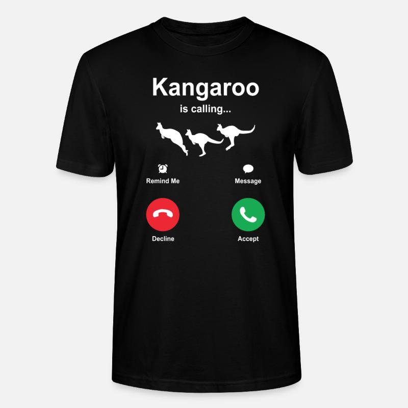 Känguru - Stanley/Stella Unisex Bio-T-Shirt CRAFTER - Schwarz