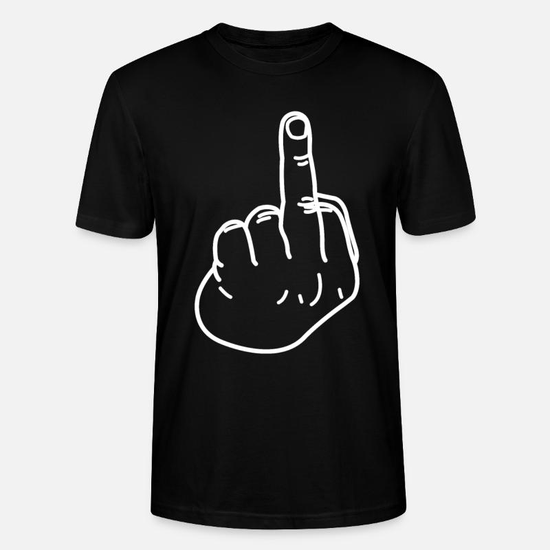 Mittelfinger - Stanley/Stella Unisex Bio-T-Shirt CRAFTER - Schwarz
