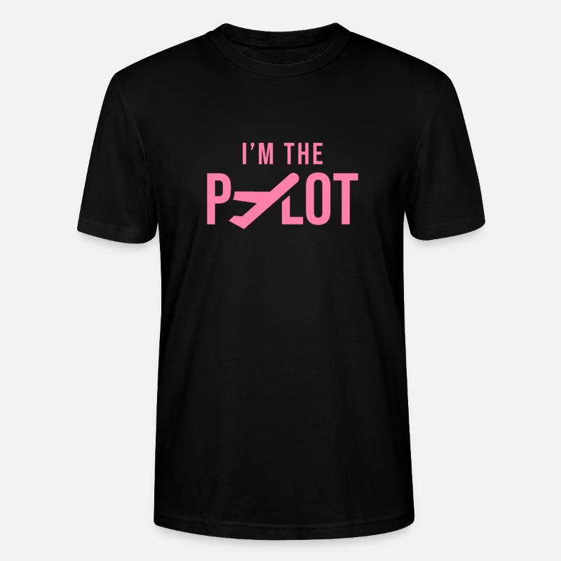 Ich bin die Pilotin - Stanley/Stella Unisex Bio-T-Shirt CRAFTER - Schwarz