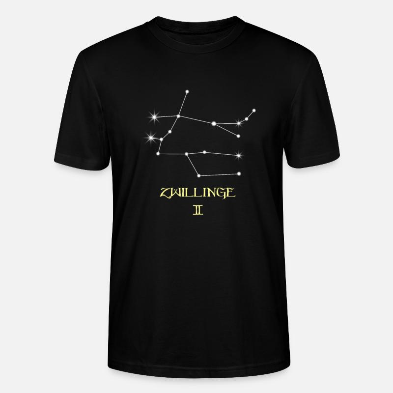 Zwilling Sternzeichen - Stanley/Stella Unisex Bio-T-Shirt CRAFTER - Schwarz