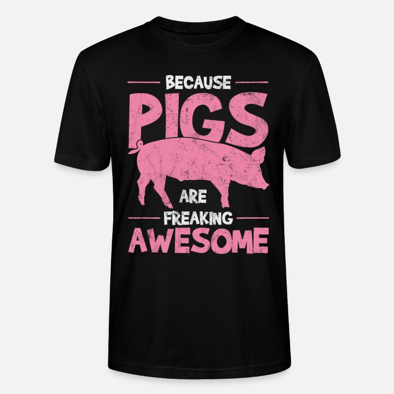 Les cochons - T-shirt bio CRAFTER Stanley Stella Unisexe - noir