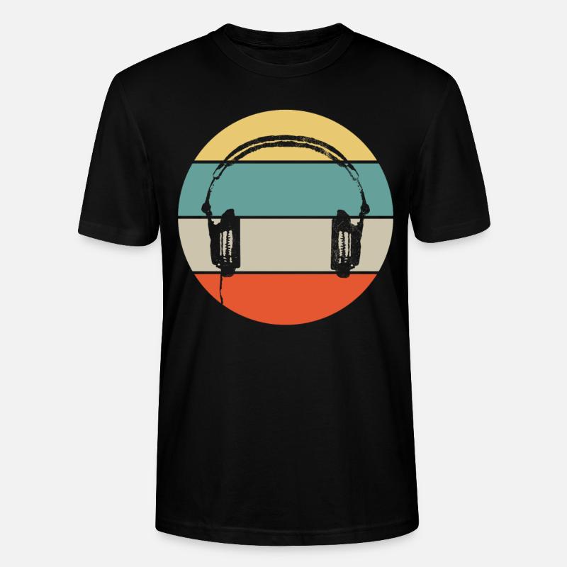 DJ techno rétro - T-shirt bio CRAFTER Stanley Stella Unisexe - noir