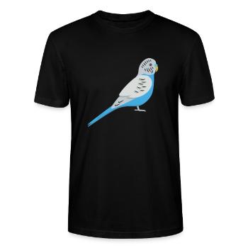 Budgie - Stanley/Stella CRAFTER Unisex Organic T-Shirt - black - Front - Alina (178cm) & Michal (187cm)
