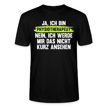 Lustig Physios Physiotherapeut Spruch Geschenk - Stanley/Stella Unisex Bio-T-Shirt CRAFTER - Schwarz - Vorne - Alina (178cm) & Michal (187cm)