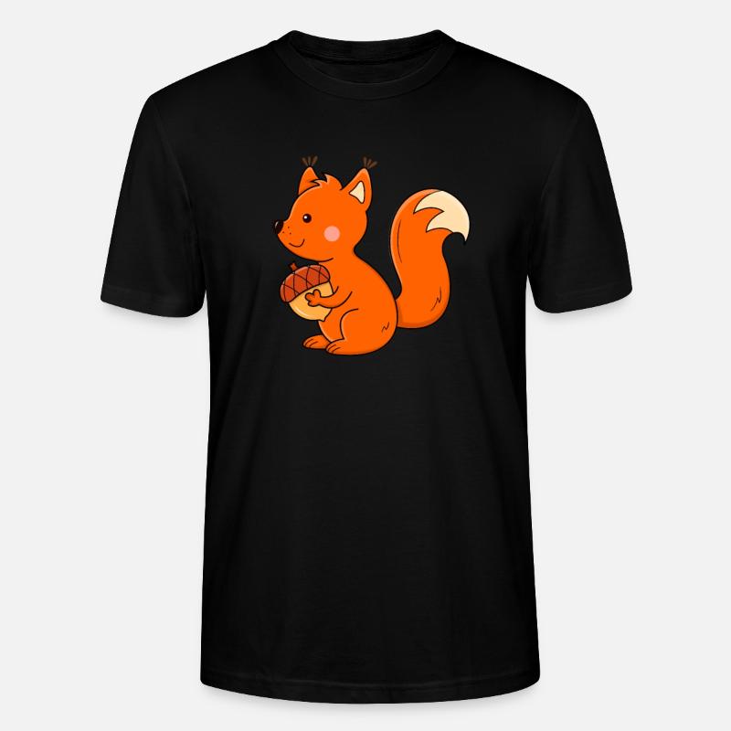 Eichhörnchen Kinder - Stanley/Stella Unisex Bio-T-Shirt CRAFTER - Schwarz