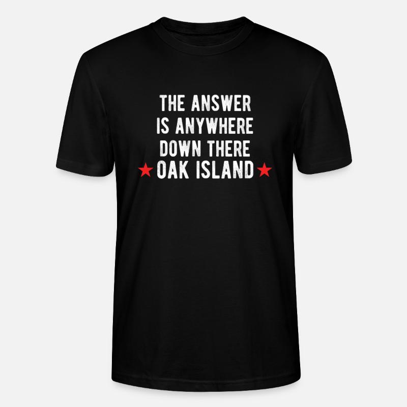 OAK ISLAND : the answer - Stanley/Stella Unisex Bio-T-Shirt CRAFTER - Schwarz