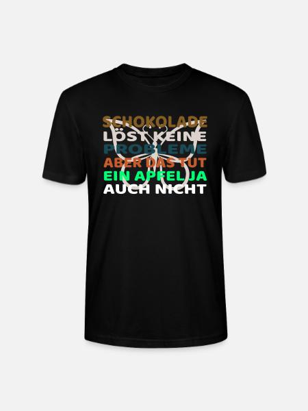 Schokolade löst keine Probleme - Stanley/Stella Unisex Bio-T-Shirt CRAFTER - Schwarz