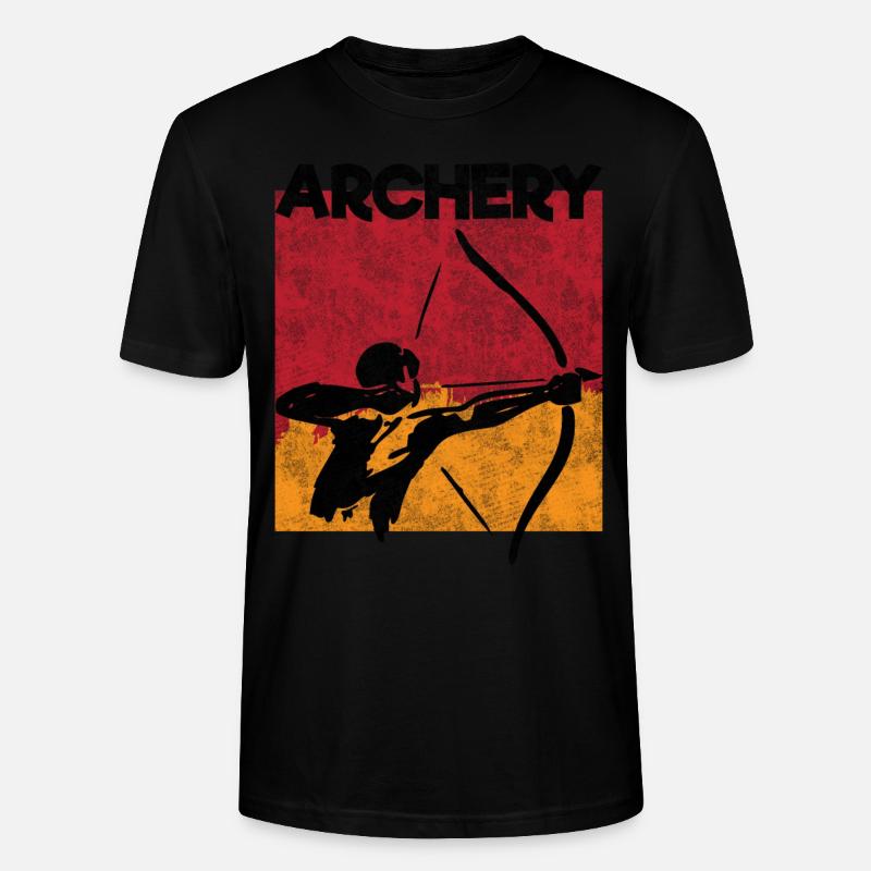 Bogen schießen Pfeil Bogen - Stanley/Stella Unisex Bio-T-Shirt CRAFTER - Schwarz