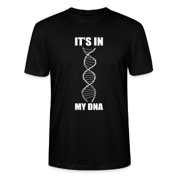 It's in my DNA Fahrradkette - Lustiges Fahrrad Ren - Stanley/Stella Unisex Bio-T-Shirt CRAFTER - Schwarz - Vorne - Alina (178cm) & Michal (187cm)