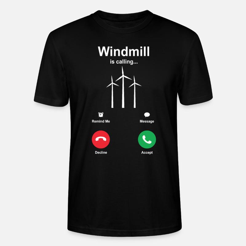 Windmühle - Stanley/Stella Unisex Bio-T-Shirt CRAFTER - Schwarz