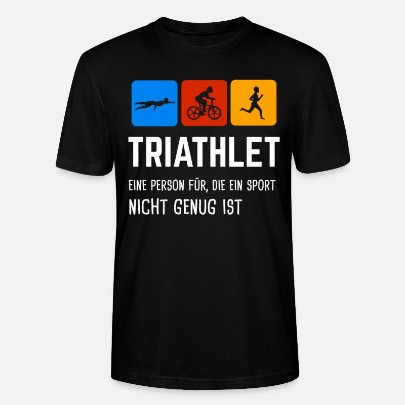 Triathlon Triathlet Triathleten Geschenk - Stanley/Stella Unisex Bio-T-Shirt CRAFTER - Schwarz