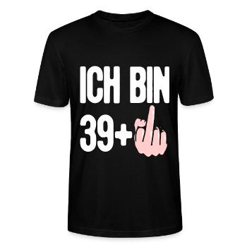 J'ai 40 ans 40 anniversaire 40 ans - T-shirt bio CRAFTER Stanley Stella Unisexe - noir - Devant - Alina (178cm) & Michal (187cm)