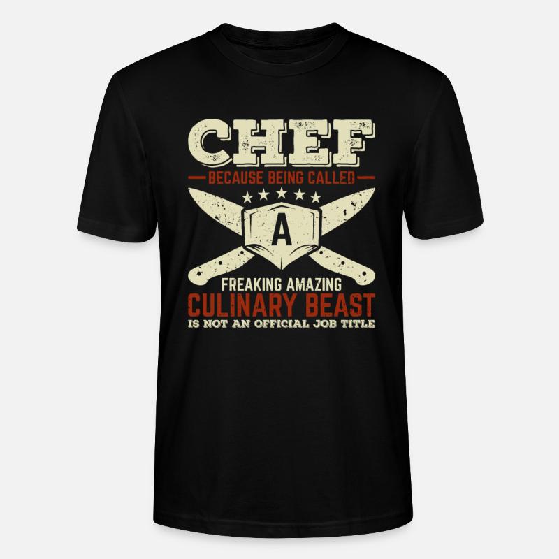 Chef Chef Chef Star Chef - Stanley/Stella CRAFTER Unisex Organic T-Shirt - black
