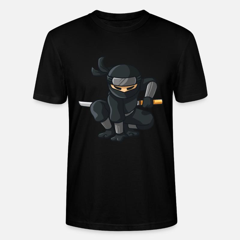 Ninja mit Katana - Stanley/Stella Unisex Bio-T-Shirt CRAFTER - Schwarz