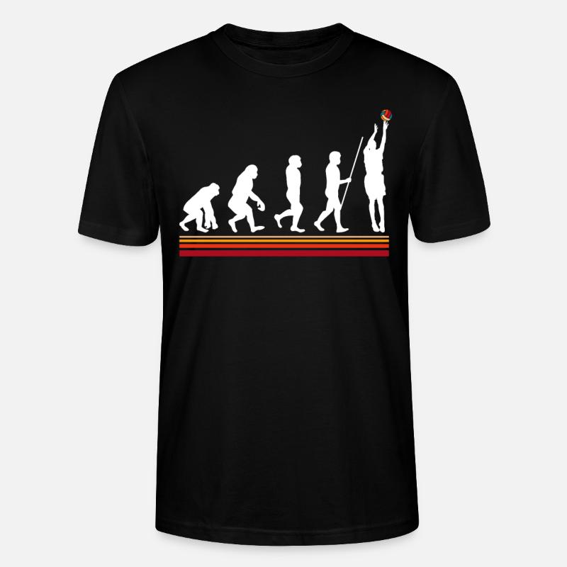 Retro Basketball Evolution - Stanley/Stella Unisex Bio-T-Shirt CRAFTER - Schwarz