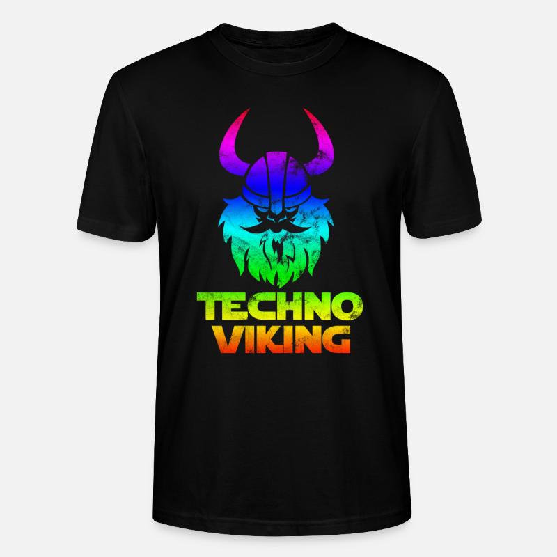 Germanic Techno Vikinger Nordmänner Germanic - Stanley/Stella CRAFTER Unisex Organic T-Shirt - black