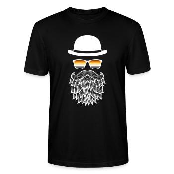 Bear Hipster - CSD Bears Community ours gays - T-shirt bio CRAFTER Stanley Stella Unisexe - noir - Devant - Alina (178cm) & Michal (187cm)