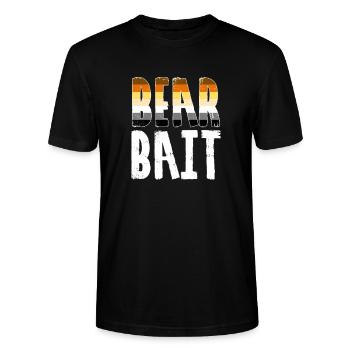 Bear Bait - Bears Community Gay Bears - T-shirt bio CRAFTER Stanley Stella Unisexe - noir - Devant - Alina (178cm) & Michal (187cm)