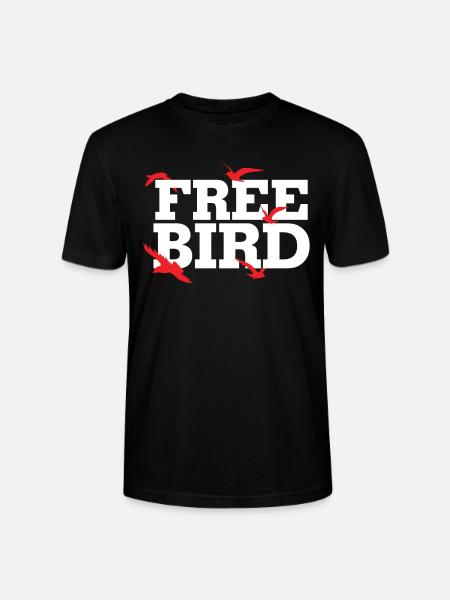 Free Bird Illustration - Stanley/Stella CRAFTER Unisex Organic T-Shirt - black