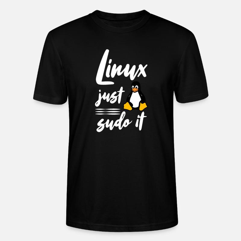 Linux sudo det bare - Stanley Stella CRAFTER unisex økologisk-T-shirt - sort