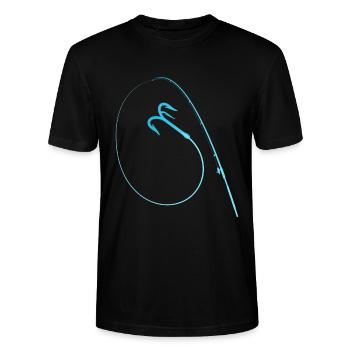 Canne à pêche cool hameçons de pêche en haute mer - T-shirt bio CRAFTER Stanley Stella Unisexe - noir - Devant - Alina (178cm) & Michal (187cm)