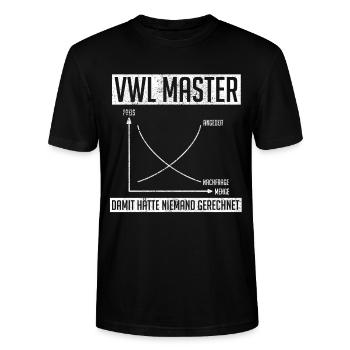 VWL Volkswirtschaftslehre Desig für Volkswirte - Stanley/Stella Unisex Bio-T-Shirt CRAFTER - Schwarz - Vorne - Alina (178cm) & Michal (187cm)