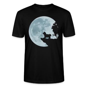 Bolonka Zwetna Bolonki Hund Bichon Mond Geschenk - Stanley/Stella Unisex Bio-T-Shirt CRAFTER - Schwarz - Vorne - Alina (178cm) & Michal (187cm)