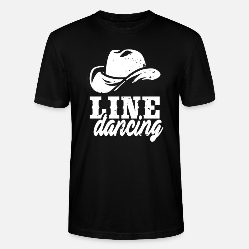Linedance Linedancing Line Dance Western cadeau - T-shirt bio CRAFTER Stanley Stella Unisexe - noir