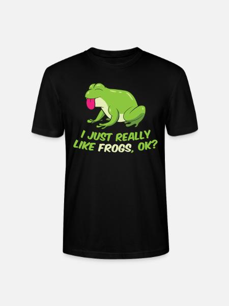 Ich Mag Frösche Einfach Wirklich Lustiges Frosch - Stanley/Stella Unisex Bio-T-Shirt CRAFTER - Schwarz