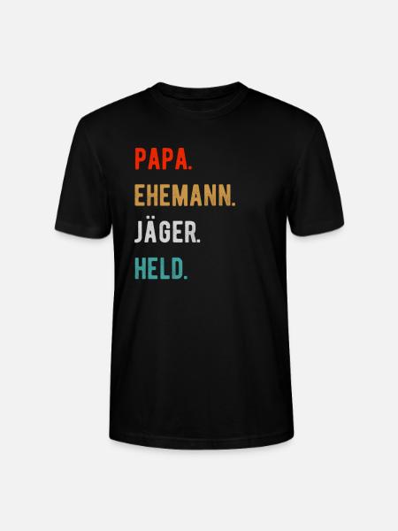 Jäger Jagd Papa - Stanley/Stella Unisex Bio-T-Shirt CRAFTER - Schwarz